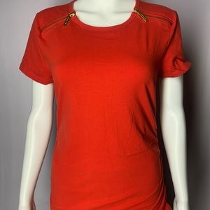 Michael Kors maternity top, size M orange/red